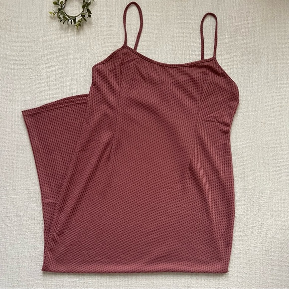 PrettyLittleThing Rose Waffle Knit Maxi Dress - Size 20 - Picture 2 of 6